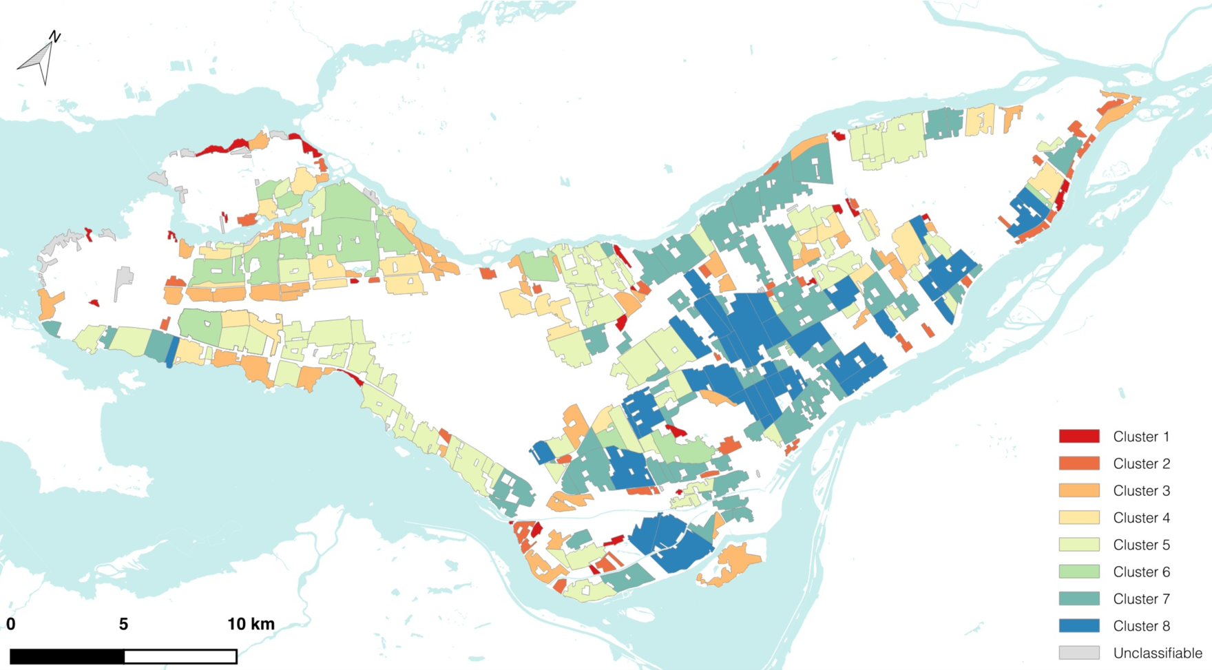 Morphological Classification of Montreal Neighbourhoods